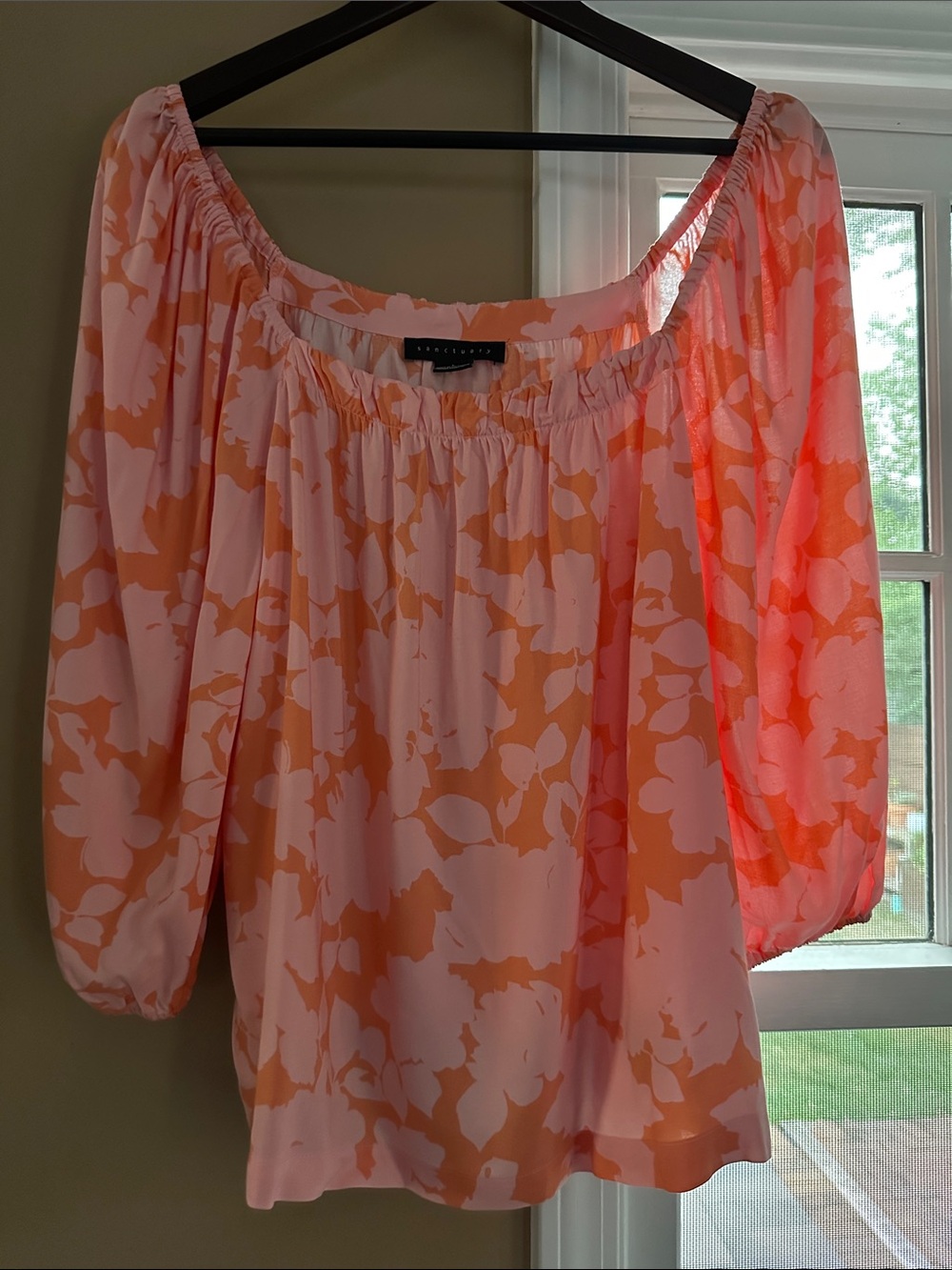 Sanctuary Pink & Coral Floral Off-Shoulder blouse